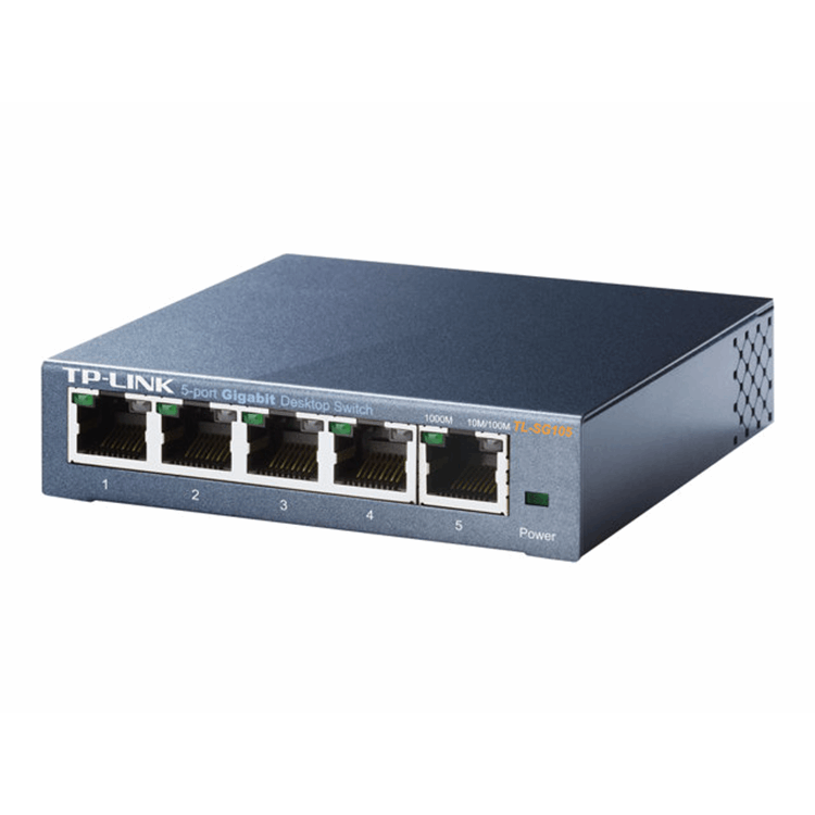TL-SG105 5-port Metal Gigabit Switch 5 10/100/1000M RJ45 ports supports GMP Snooping IEEE 802.1p QoS