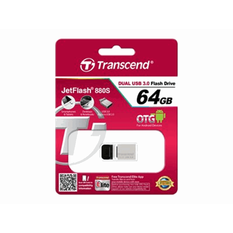 TRANSCEND JF 880S 64GB Zilver Micro/Full