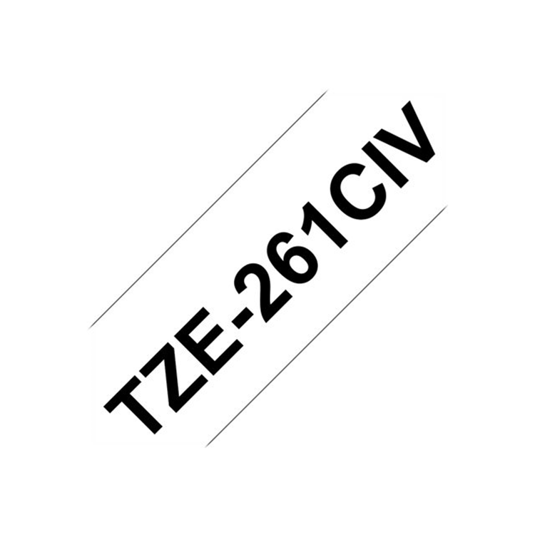 TZE261CIV 36MM BLACK ON WHITE TAPE(BULK)