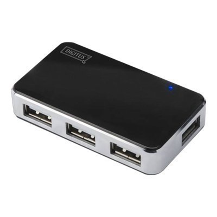 USB 2.0, 4-Port Hub, 4x USB A/F, 1x USB