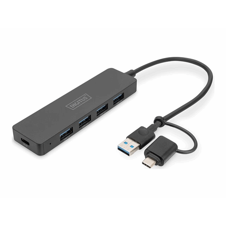 USB 3.0 Hub 4-Port Slimline with USB-C
