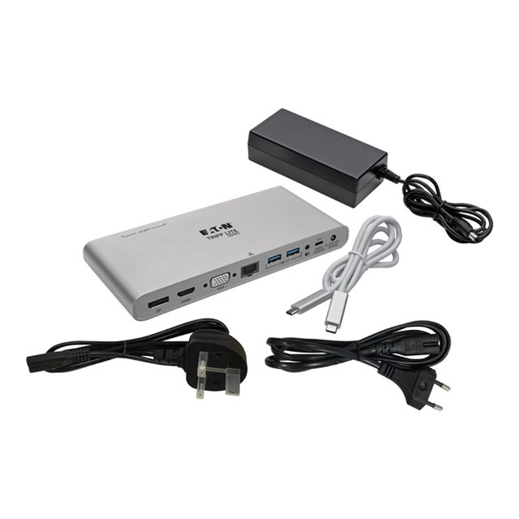 USB-C Dock Triple Display - 4K HDMI/DisplayPort VGA USB 3.2 Gen 1 USB-A/USB-C Hub GbE 100W PD Chargi