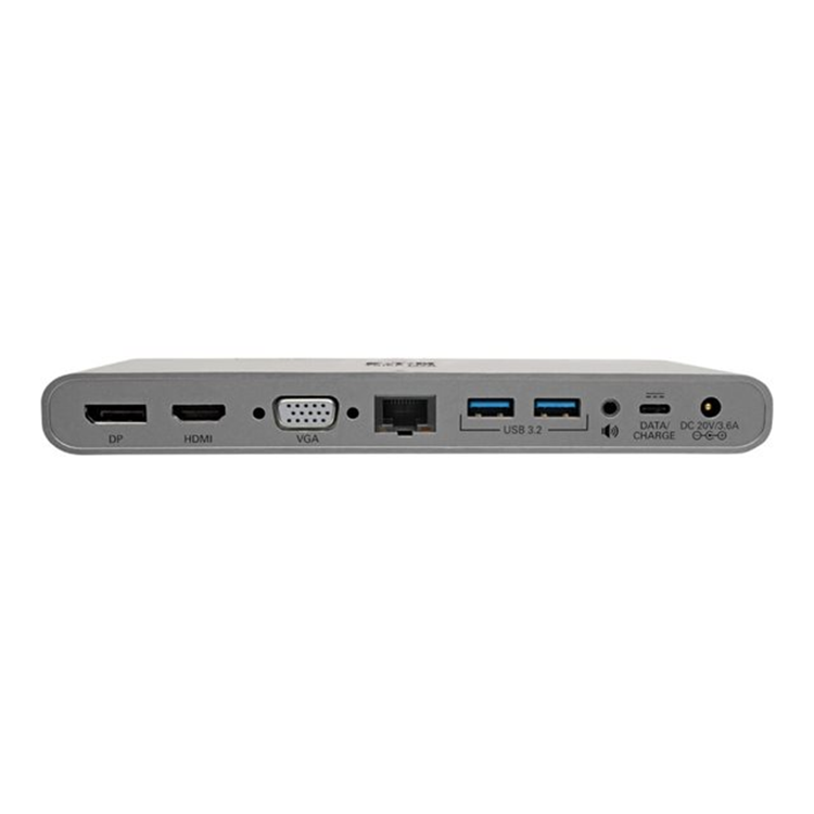 USB-C Dock Triple Display - 4K HDMI/DisplayPort VGA USB 3.2 Gen 1 USB-A/USB-C Hub GbE 100W PD Chargi