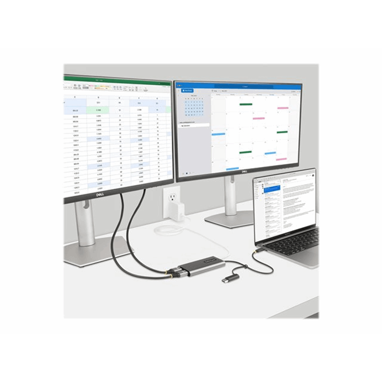 USB-C to Dual-HDMI Adapter 4K 60Hz PD