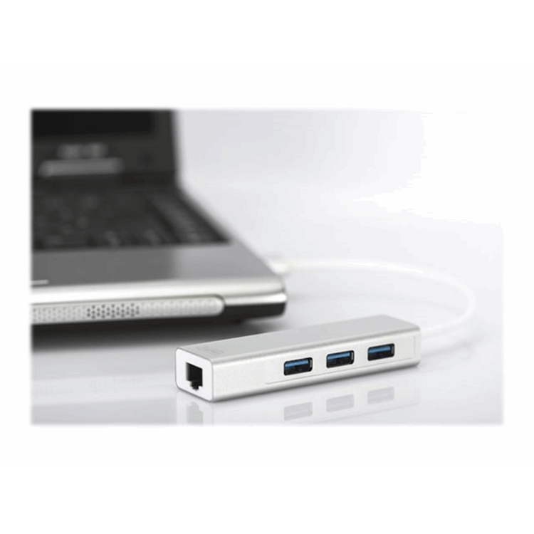 USB3.0 3-PORT HUB + GIGABIT LAN