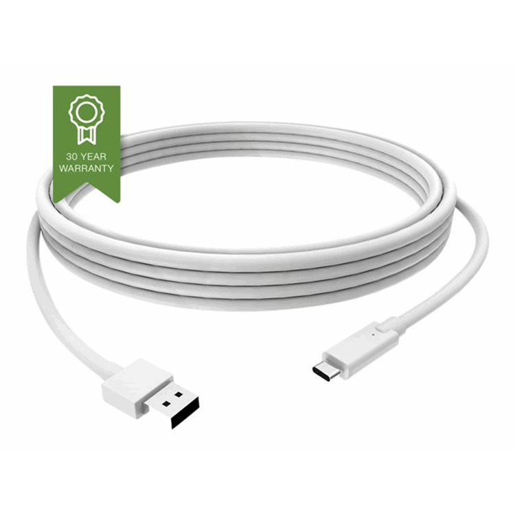 VISION 2m White USB-C to USB-3.0A Cable