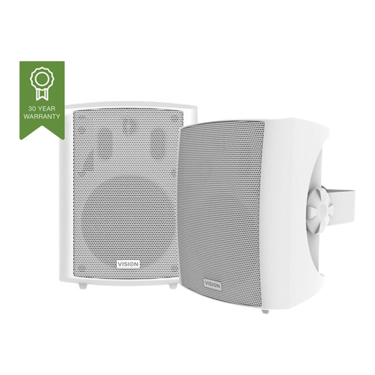 VISION 5.25" Pair White Wall Speakers