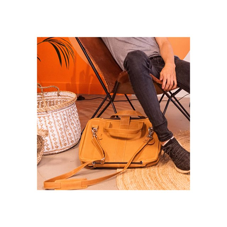 VIVA LAPTOP BAG 15.6IN BROWN - LEATHER