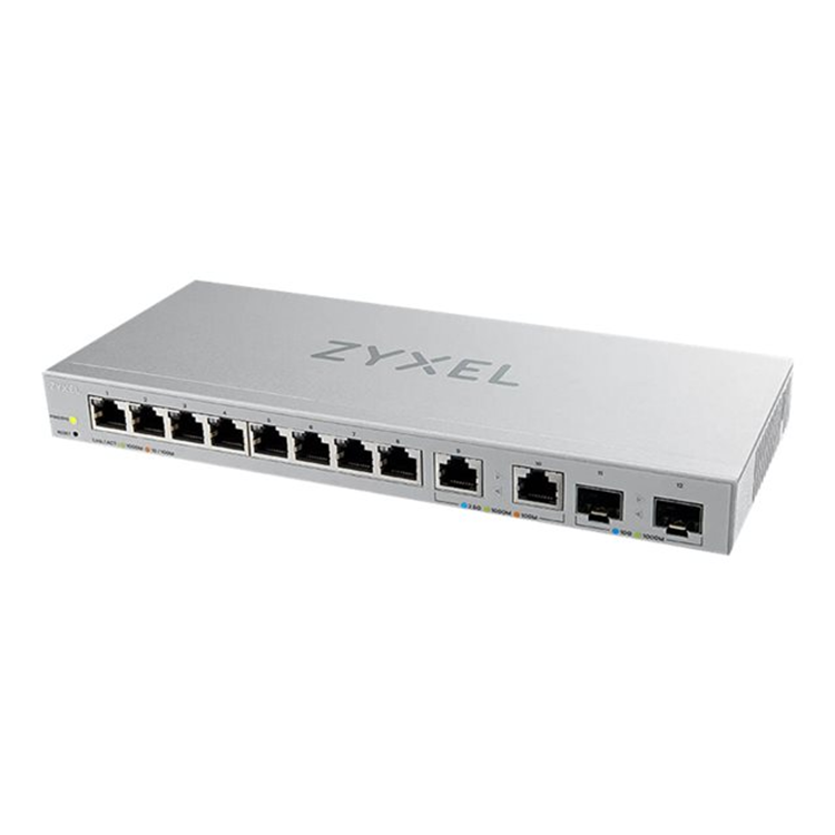 XGS1210-12 - 8-Port Gigabit webmanaged Switch with 8 port 1G + 2-Port 2.5G + 2-Port SFP+