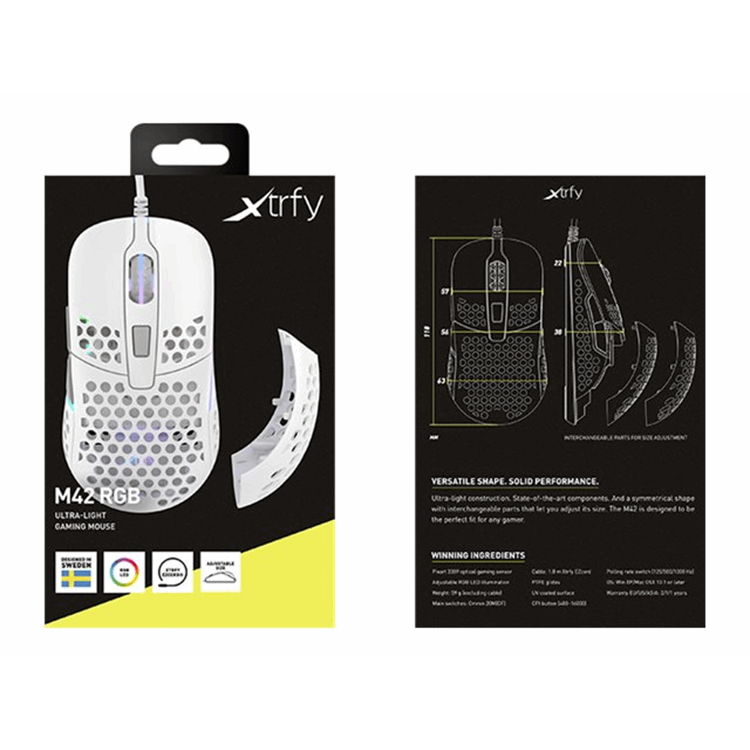 Xtrfy M42 RGB Mouse Corded white