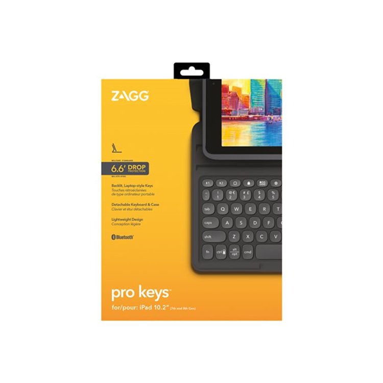 ZAGG Keyb Pro Keys iPad 10.2 Bla/Gray FR ZAGG Keyb Pro Keys iPad 10.2 Bla/Gray FR