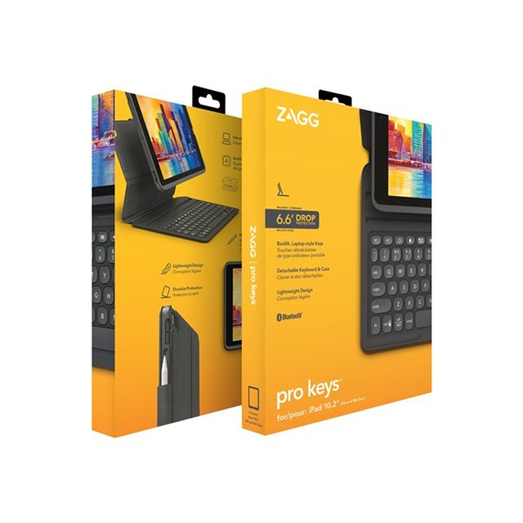ZAGG Keyb Pro Keys iPad 10.2 Bla/Gray FR ZAGG Keyb Pro Keys iPad 10.2 Bla/Gray FR