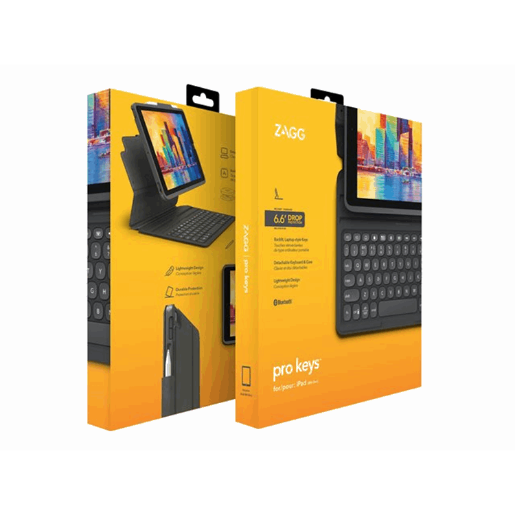 ZAGG Keyb Pro Keys iPad 10.2 Bla/Gray UK ZAGG Keyb Pro Keys iPad 10.2 Bla/Gray UK