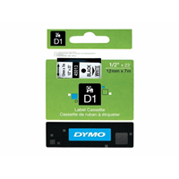 Tape/12mmx7m black white Type D1