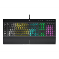 K55 RGB PRO Gaming Keyboard Backlit Zoned RGB LED Rubberdome QWERTZ