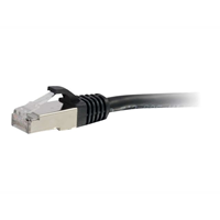 Cbl/0.3m CAT6A Shielded PatchCable Black