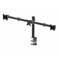 Flexible Desk Mount for Triple MonitorMount with Clamp or grommet  Screen size 10-27i  VESA 75x75 or