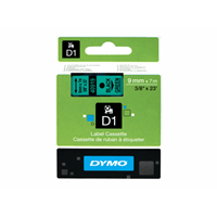 TAPE 9MMX7M ZWART/GROEN