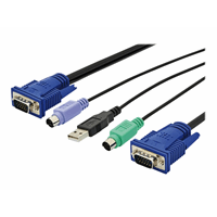 KVM Cable Set,VGA,PS/2-Mouse,PS/2-Keyboa