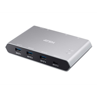 2 x 4-Port USB 3.0 Sharing Switch with Power Pass-through and File Sharing