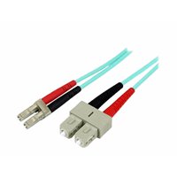 5M 10 GB AQUA FIBER PATCH CABLE LC/SC