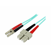 5M 10 GB AQUA FIBER PATCH CABLE LC/SC