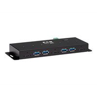 Industrial 7-Port USB-C Hub Gen2 10G 4xUSB-A and 3x USB-C Ports W 15Kv ESD Immunity 2Kv Surge Industrial 7-Port USB-C Hub Gen2 10G 4xUSB-A and 3x USB-C Ports W 15Kv ESD Immunity 2Kv Surge