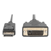 DP - DVI-D cable 3M black DP - DVI w/int