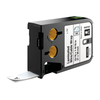 DYMO XTL 13/16i x 1-9/16i (21 mm x 39 mm) Laminated Wire/Cable Wrap Black on White