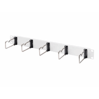 1U cable management panel 5x steel rings