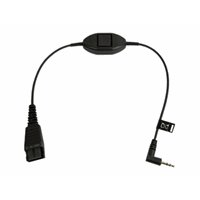 QD to 2,5mm pin plug, straight, 0,3 m QD to 2,5mm pin plug, straight, 0,3 m
