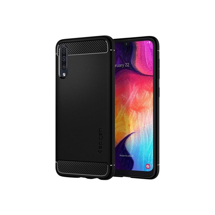 Spigen Galaxy A50 Rugged Armor Matte Bla Spigen Galaxy A50 Rugged Armor Matte Bla