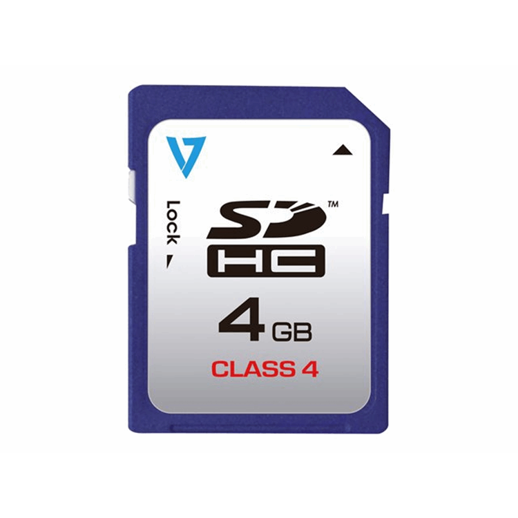 V7 SD CARD 4GB SDHC CL4 RETAIL