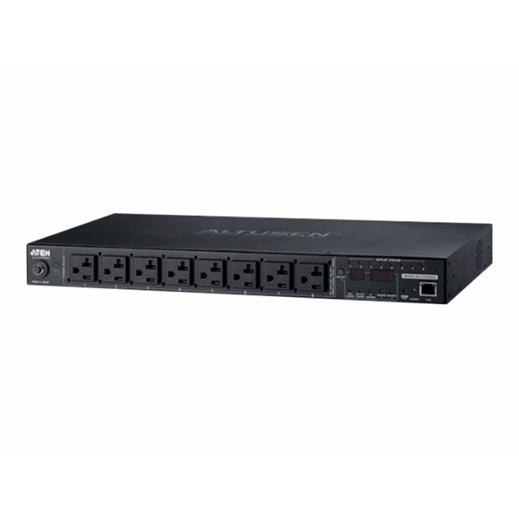 8-Outlet 1U eco PDU Metered by bank Switched by Outlet (16A) (7x C13 1x C19)