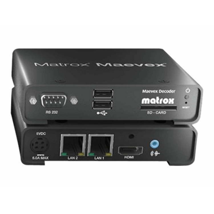 Maevex 5150 Decoder / Video over IP Decoder. HDMI/DVI-out. up-to 1920x1200/1080p60 output. HDMI/anal