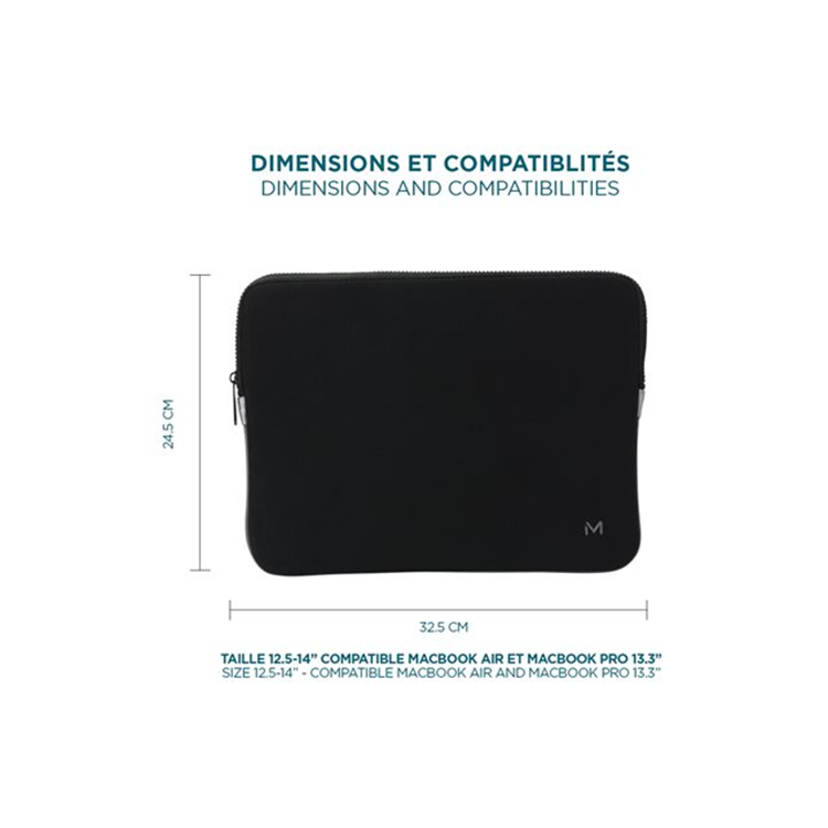 Skin Memory Foam Sleeve 12.5-14i - Black and Grey