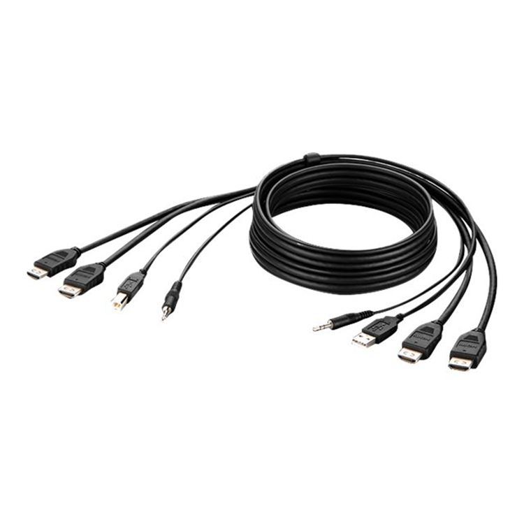 DUAL HDMI/USB/AUD CBL HDMI M/M USB A/B 6